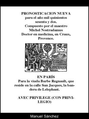 cover image of Pronosticacion nueva para 1562 de Nostradamus